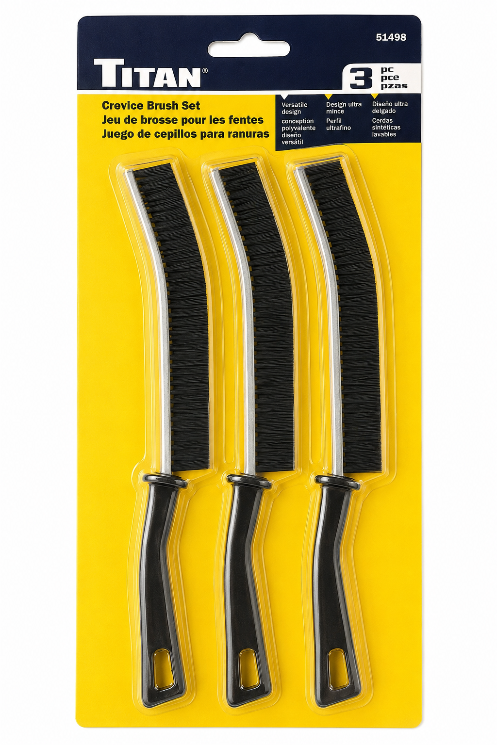 Titan 3-Piece Crevice Brush Set – Ultra-Thin Detailing Brushes