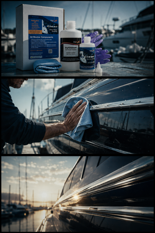 ZyClear Marine Stainless/Chrome Application Kit